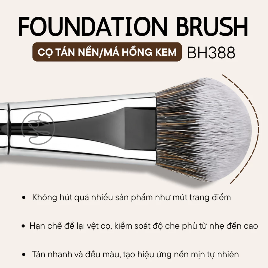  Cọ Tán Nền BH Cosmetics Foundation Brush BH388